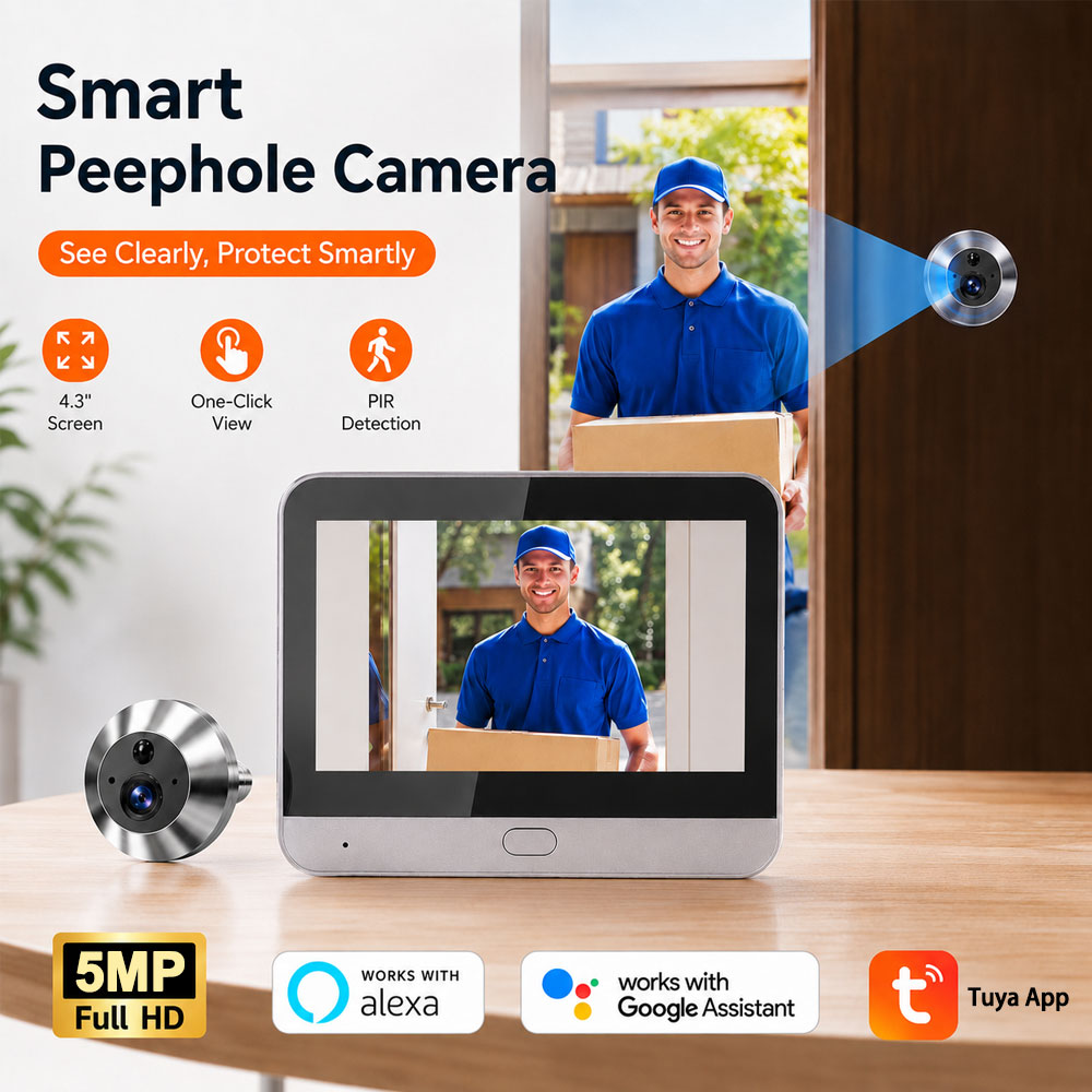 Smart Doorbell Wired - Tuya Smart 5MP 140° Wide View
