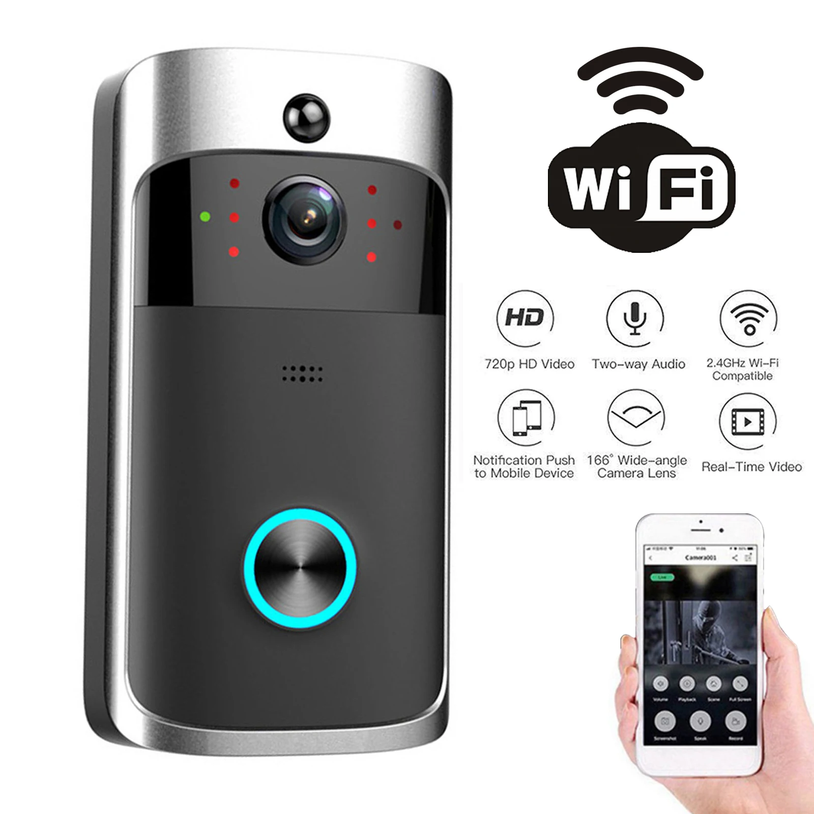 2026 NEW V5 Video Door Bell Wi - Smart Doorbell Wired recension och pris