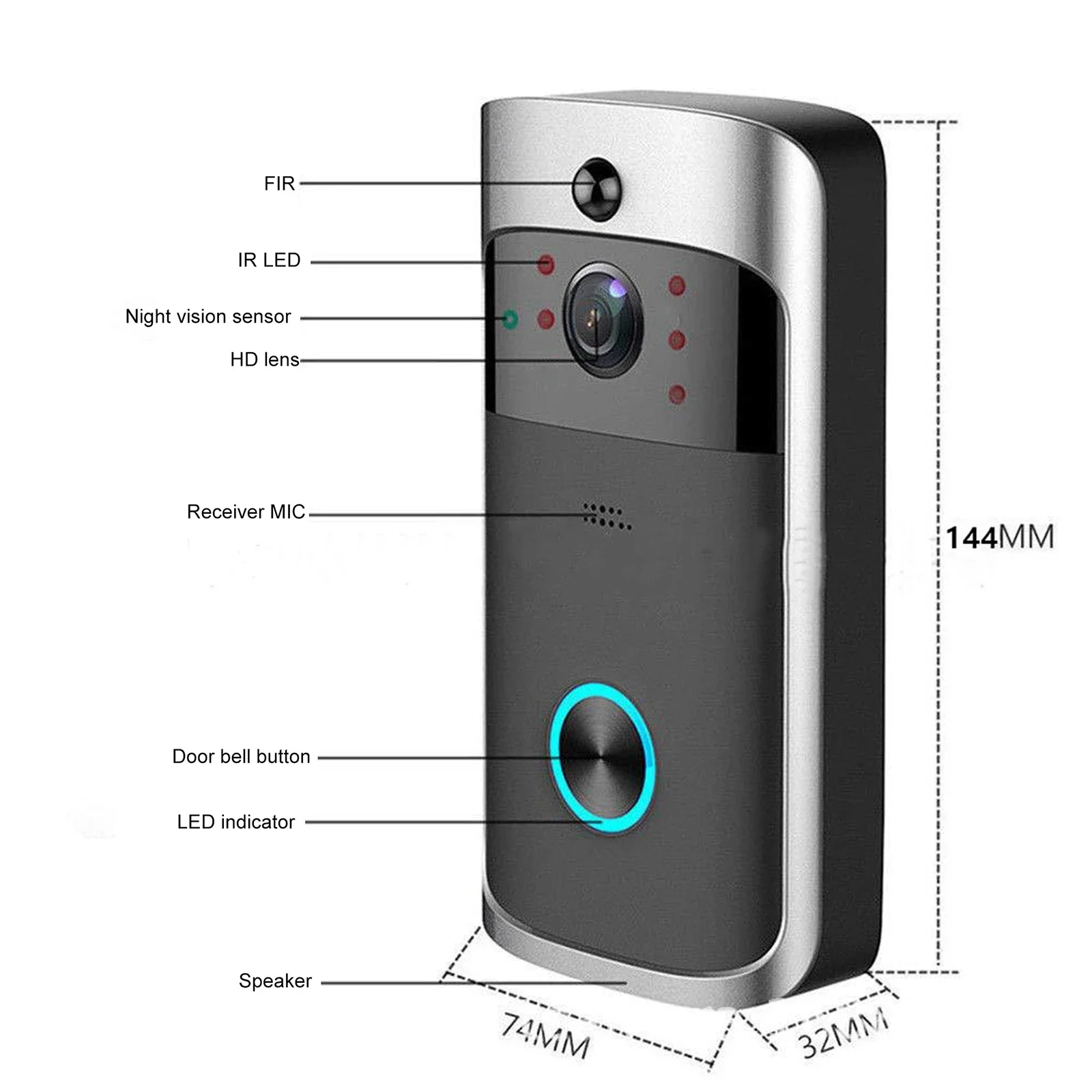 2026 NEW V5 Video Door Bell Wi - Smart Doorbell Wired recension och pris