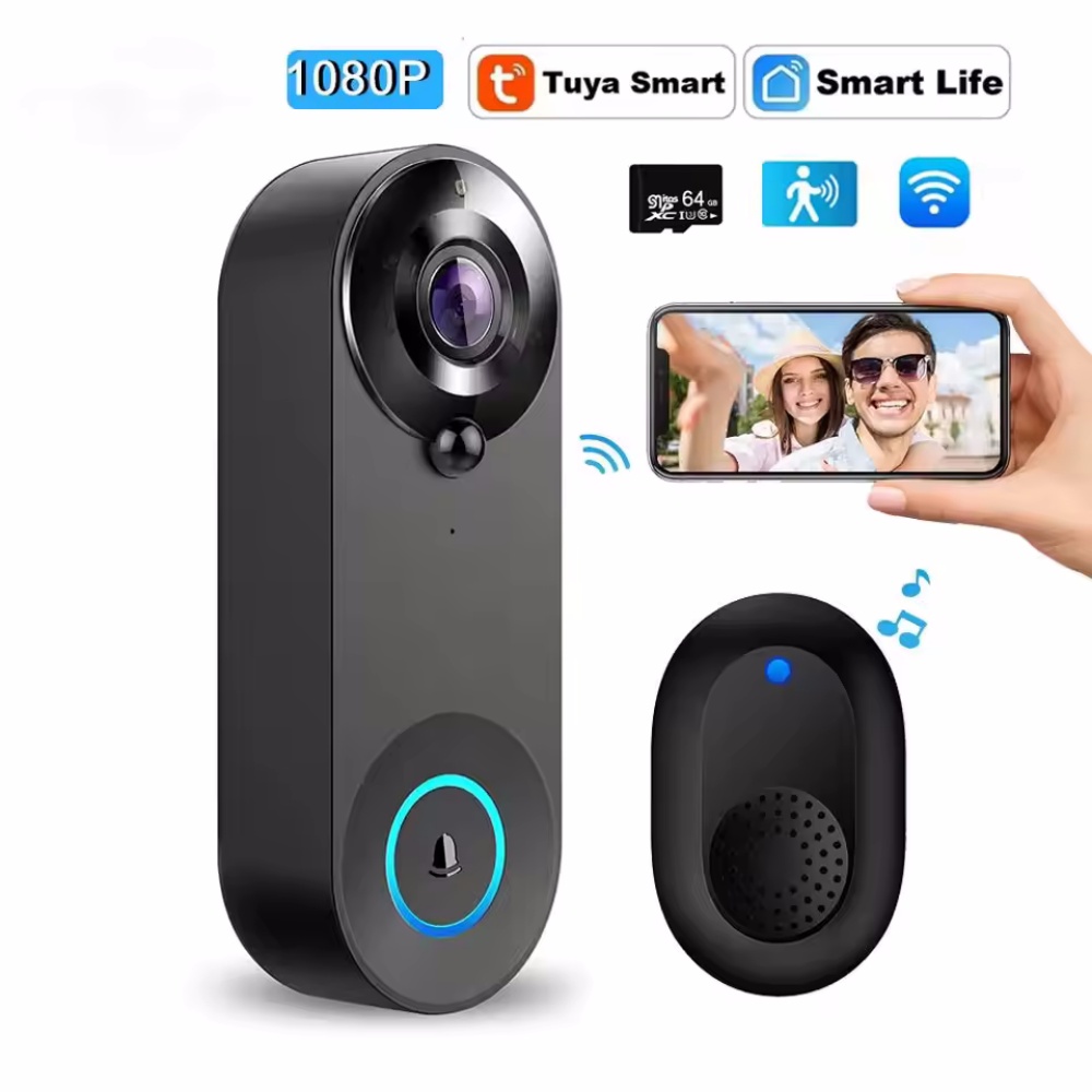 Tuya 1080P Wireless WIFI Doorb - Smart Doorbell Wired recension och pris
