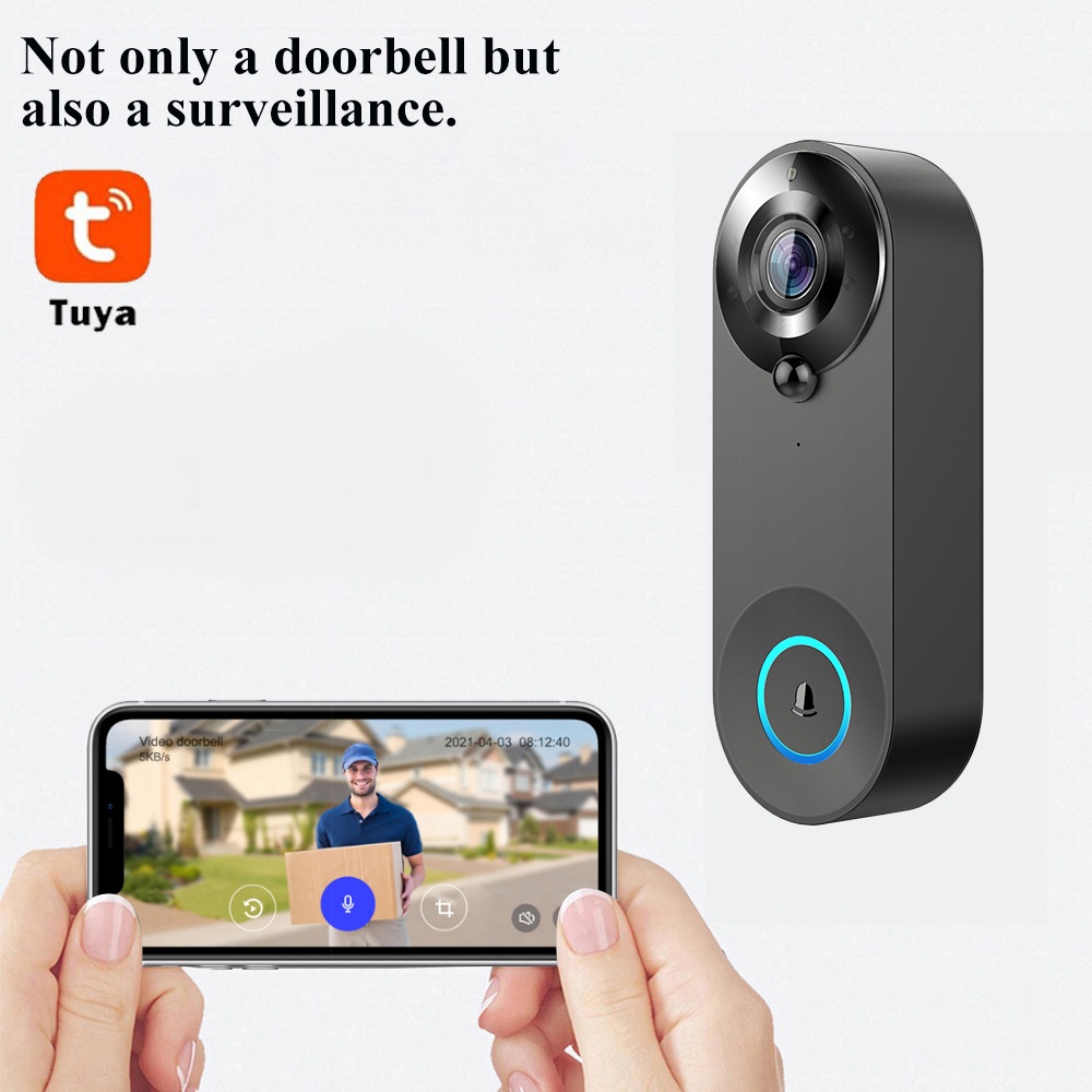 Tuya 1080P Wireless WIFI Doorb - Smart Doorbell Wired recension och pris