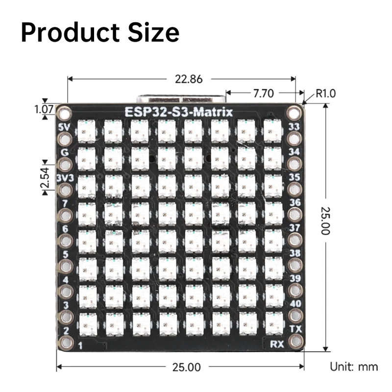 ESP32-S3 Matrix WIFI Bluetooth - Rgb Led Matrix 8X8 recension och pris