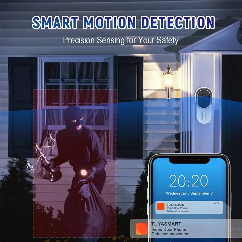 Wide View Tuya Smart Life APP  - Smart Doorbell Wired recension och pris